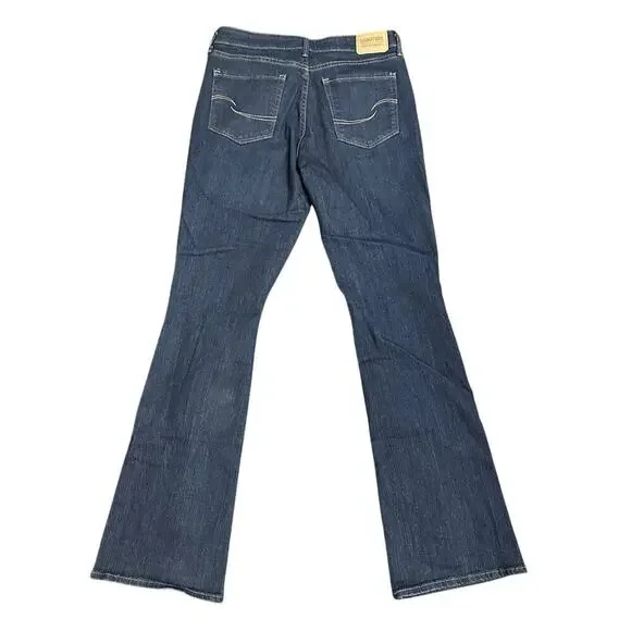 Levi Strauss Signature Womens 6M 28x32 Boot Cut Mid Rise Blue Dark Wash Denim - Picture 10 of 12